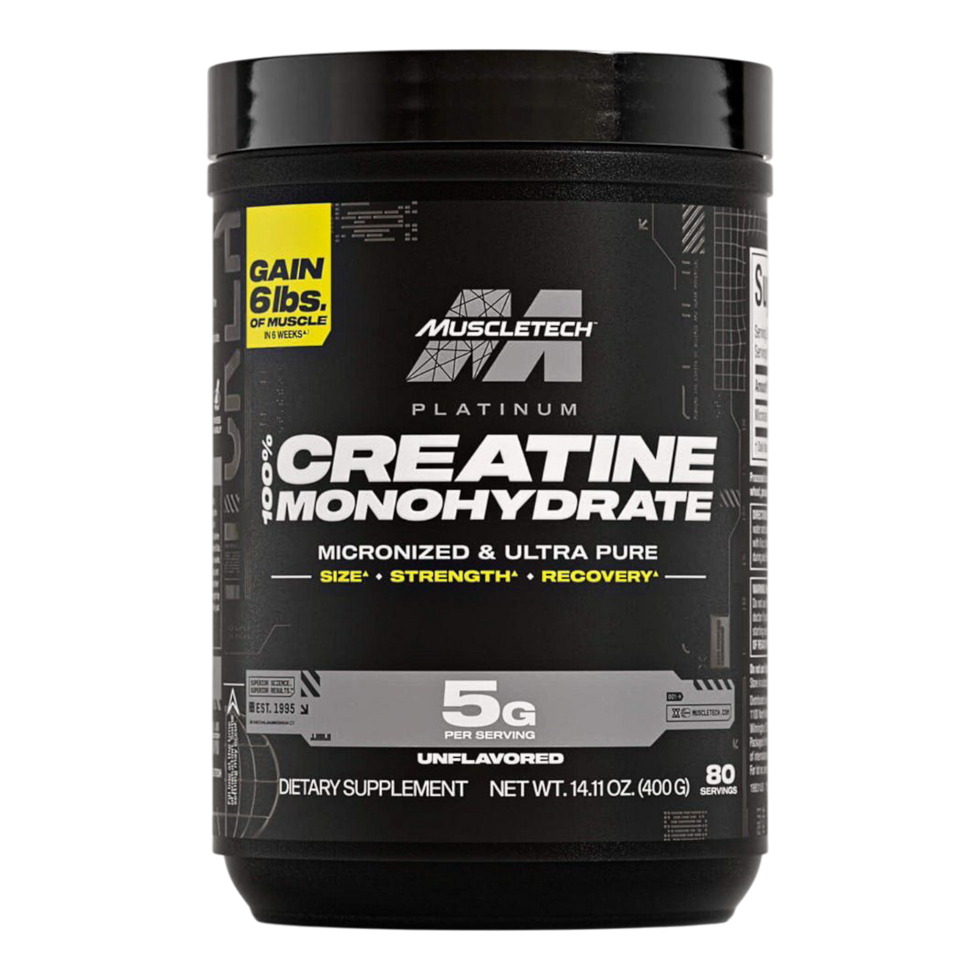 PLATINUM 100% CREATINA MONOHIDRATADA MICRONIZADA | MUSCLETECH 400g